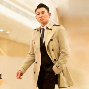 男士风衣刘德华明星同款秀场宽松工装双排扣翻领春季新品大衣外套