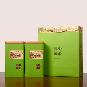 绿茶茶叶罐铁罐半斤装250g红茶碧螺春高山炒茶铁盒空盒包装盒定制