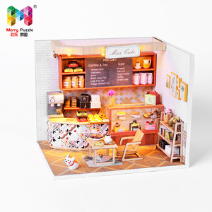 欢乐文创DIY小屋蛋糕店咖啡馆手工制作小房子模型拼装创意礼物