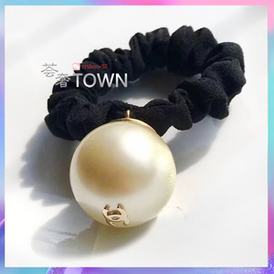 二手香奈儿chanel经典大珍珠发绳双c发饰女正品99新百搭日常可爱