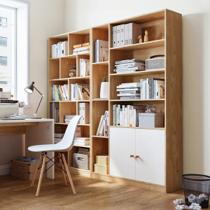 原木色书柜书架