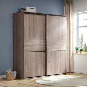 轻奢现代全实木多层板衣柜推拉门滑移门趟门卧室衣橱定做定制夹板