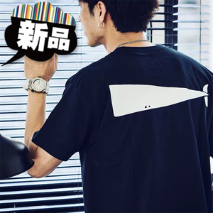 descendant dcdt 21ss 背后小鲸鱼限定印花 男女休闲宽松短袖t恤