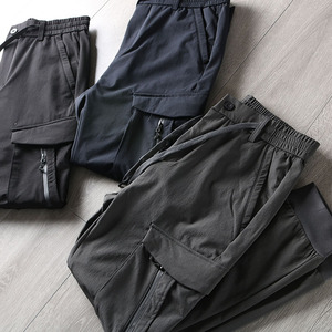 四面弹气流纺面料!春夏男士户外运动休闲多袋工装裤松紧休闲裤