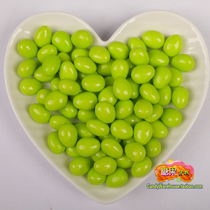 新款复活节绿色脆皮蛋酸酸果糖豆绿色装饰糖可爱糖果甜品桌摆台