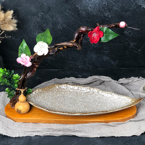 创意根雕冷菜盘意境菜个性造型酒店摆盘特色异形凉菜装饰盘饰餐具