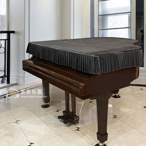 定做加厚斜纹丝绒布三角钢琴全罩半罩欧式现代简约钢琴盖布防尘罩