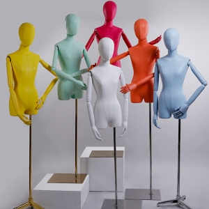 雷哲服装店女模特道具半身带头带手人体假人橱窗陈列装饰人台专用