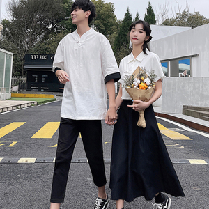 高三毕业班服夏季套装复古民国风韩版ins初中高中学院风校服定制