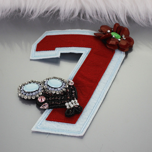 刺绣图案布数字