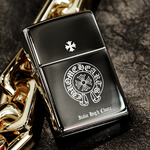 zippo打火机正品限量版众神之力黑冰联名克罗心十字架正版送男友