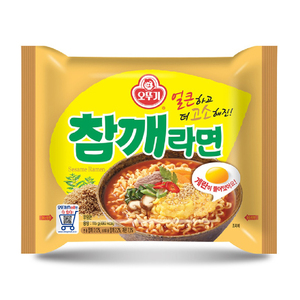 韩国进口不倒翁芝麻鸡蛋拉面115g袋速食泡面方便面王霏霏推荐