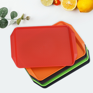 塑料快餐盘长方形托盘肯德基托盘彩色托盘防滑快餐盘餐厅端菜盘