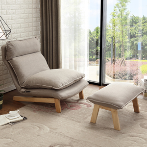 客厅卧室休闲躺椅布艺单人阳台小沙发酒店宾馆日式可拆洗懒人沙发