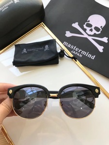 包邮mastermind骷髅头圆形大框平光镜板材金属架近视男女眼镜