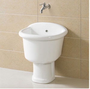 圆形矮柱分体拖布池立柱式拖把池阳台墩布池方形地拖盆污水池