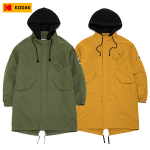 kodak韩国正品代购 21秋冬男女同款运动夹克衫青年中长款风衣外套