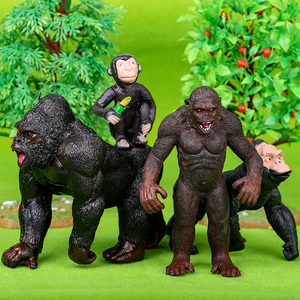 仿真银背大黑猩猩站立人猿狒狒猴子野生动物静态模型儿童玩具摆件
