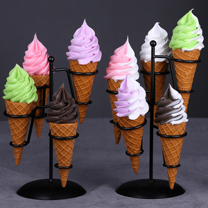 仿真冰淇淋模型甜筒蛋筒甜品巧克力冰激凌食物展示架道具儿童玩具