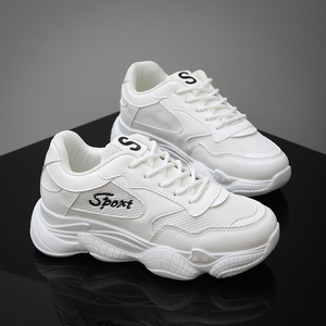 白色运动鞋女小白鞋厚底百搭学生透气球鞋韩版休闲白鞋厚底老爹鞋