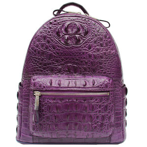 鳄鱼皮时尚手提双肩紫色包女士大容量欧美风格可放电脑厂价正品