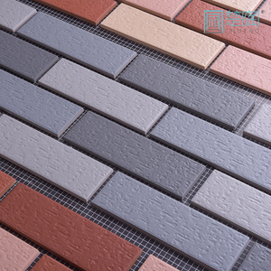 00lemon520915淘宝外墙砖瓷砖别墅砖三色纸皮砖通体砖45x145抗冻