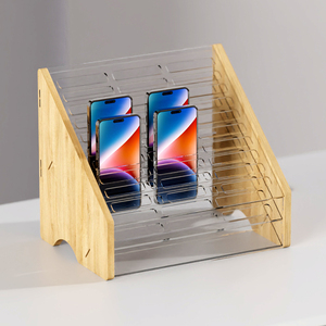 桌面置物架课堂教室用手机袋手机管理存放盒子办公会议手机收纳盒