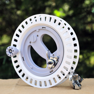 高档潍坊风筝轮工具防倒转万和大轴承abs手握轮带刹车背带线轮盘