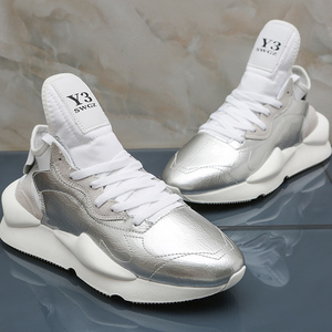 银色老爹鞋女ins潮y3女鞋百搭swgzy3真皮透气情侣休闲运动鞋秋冬