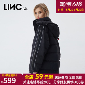 商场同款LINC金羽杰2021冬新廓形感中长款羽绒服外套女Y21603291