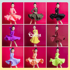 洛利塔女童定制薄款专业拉丁舞服少儿比赛规定服儿童考级标准赛服