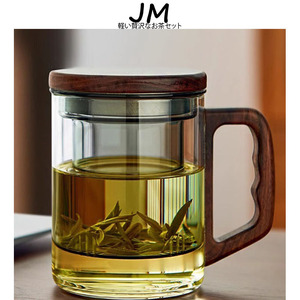 日本直邮JM玻璃泡茶杯子茶水分离杯办公室茶道杯绿茶杯水杯日式