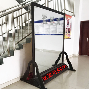 警容镜机关单位大厅仪容镜实木军容镜落地全身学样银行整容镜定制