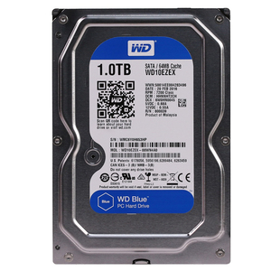 wd/西部数据 1t台式机机械硬盘 西数1tb 单碟蓝盘1000g