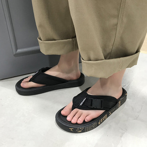 宾木人字拖鞋男夏季2022新款潮流运动休闲个性室外穿厚底夹脚凉鞋