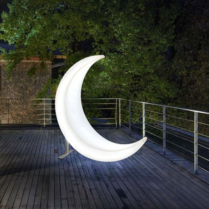 led发光网红月亮灯户外落地装饰弯月灯商业美陈活动道具造景月牙