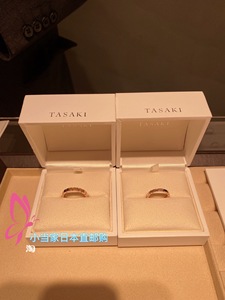 日本代购直邮tasaki piano 塔思琦18k樱花金黑钻钻石婚戒 戒指