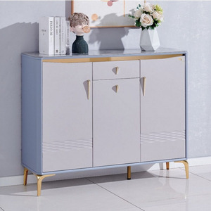 开心鞋柜正品 实木抽屉储物靠墙入户轻奢鞋架客厅门口组装鼠 包邮