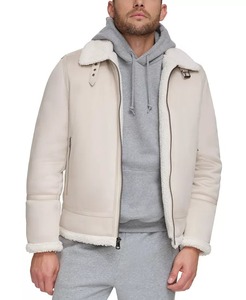 美国正品代购 Calvin Klein 男装时尚新潮保暖加厚仿皮皮衣夹克