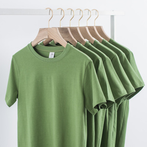 270g重磅纯棉t恤牛油果绿芥末绿抹茶绿短袖薄荷绿浅绿色上衣男女
