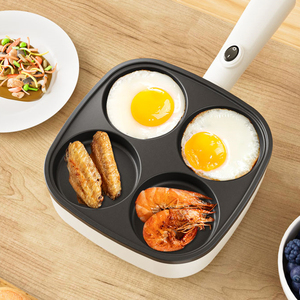 韩式煎蛋锅早餐神器家用四孔早餐机插电家用不粘锅多功能汉堡机