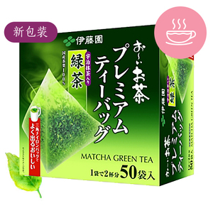 日本伊藤园宇治抹茶粉入绿茶立体三角茶包2022新抹茶绿茶50袋无糖