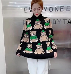 妃儿红大码毛衣2021冬装新款加肥加大码女装胖妹妹打底衫上衣6181