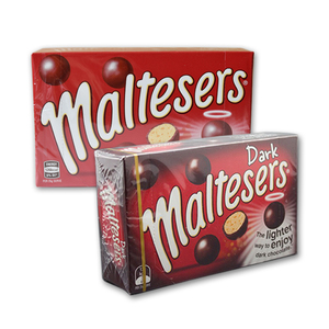 麦丽素澳洲麦提莎Maltesers进口麦芯球黑巧90g盒装牛奶巧克力零食