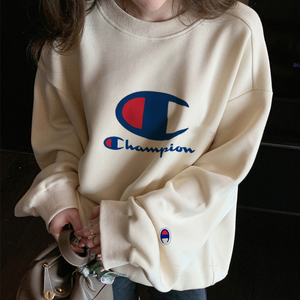 香港代购冠军champion卫衣女新款秋冬宽松加厚中长款保暖上衣