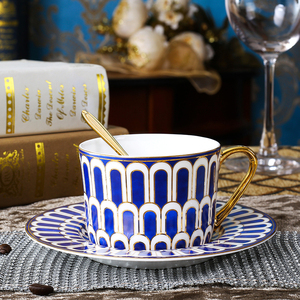 高档金边骨瓷咖啡杯碟套装 欧式杯子 英式下午茶红茶杯子花茶茶具