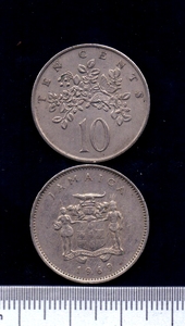 698 牙买加1969-90年10分硬币 xf品 收藏用