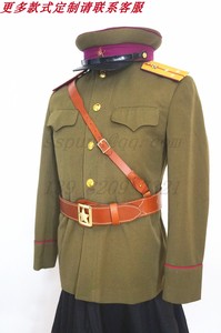 苏联红军1943年款马裤呢立领夹克外套马裤大盖帽俄罗斯传统肩板