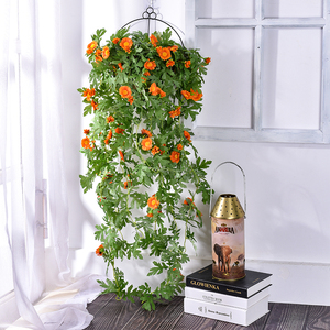 挂墙绿植装饰遮挡仿真雏菊壁挂花艺藤条客厅假花吊兰植物垂吊藤蔓