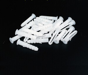 膨胀管膨胀螺丝方形胶塞白色胶粒带刺pe透明塑料方型膨胀管6/8mm